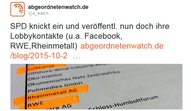 Tweet von abgeordnetenwatch.de zu Hausausweisklagen